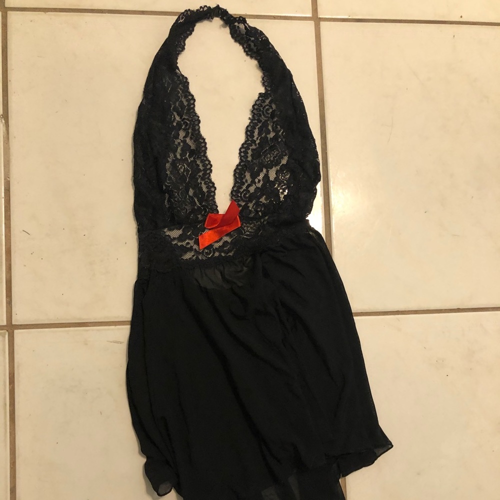 Lace Top Halter Dress